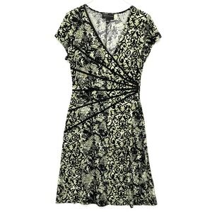 Vintage Whimsigoth‎ Fairy Grunge Dress Size 12 Green Black Filigree Witchy